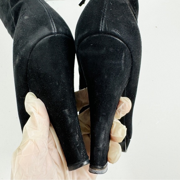 Miu Miu black suede ankle booties - Picture 8 of 13